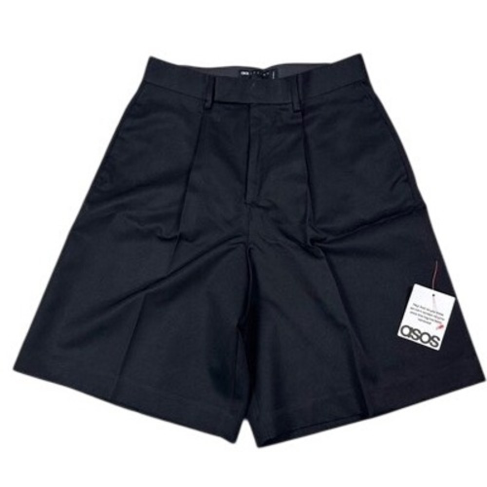 ASOS Black Flat-Front Tailored Men's Shorts